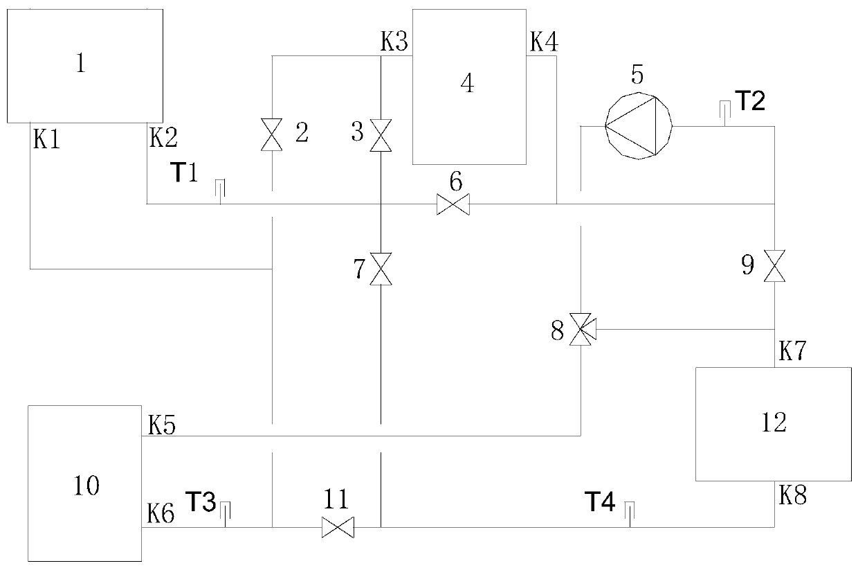 Cold and hot divided type multi-configuration dual heat source heating system with heat pump