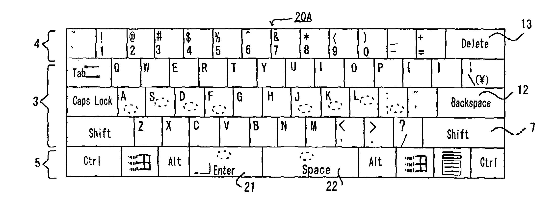 Character input keyboard