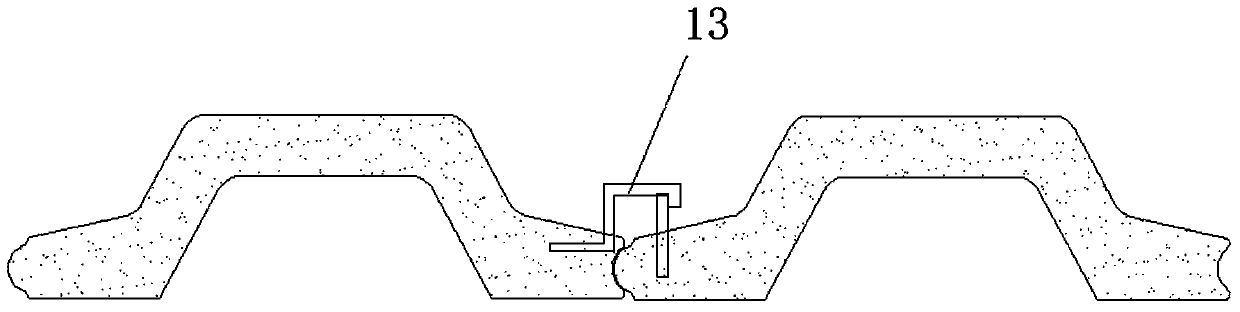 Reinforced prestressed concrete corrugated sheet pile with rotating shaft