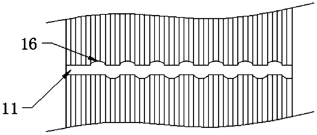 Large-size imbricate cell structure