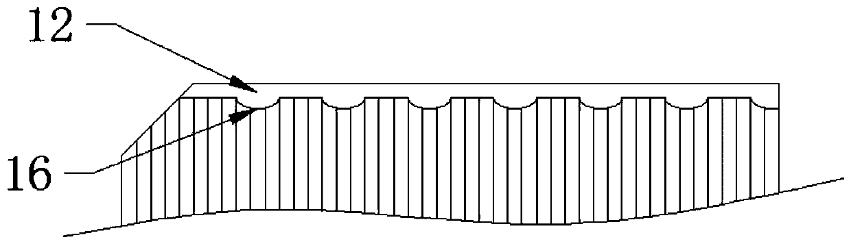 Large-size imbricate cell structure