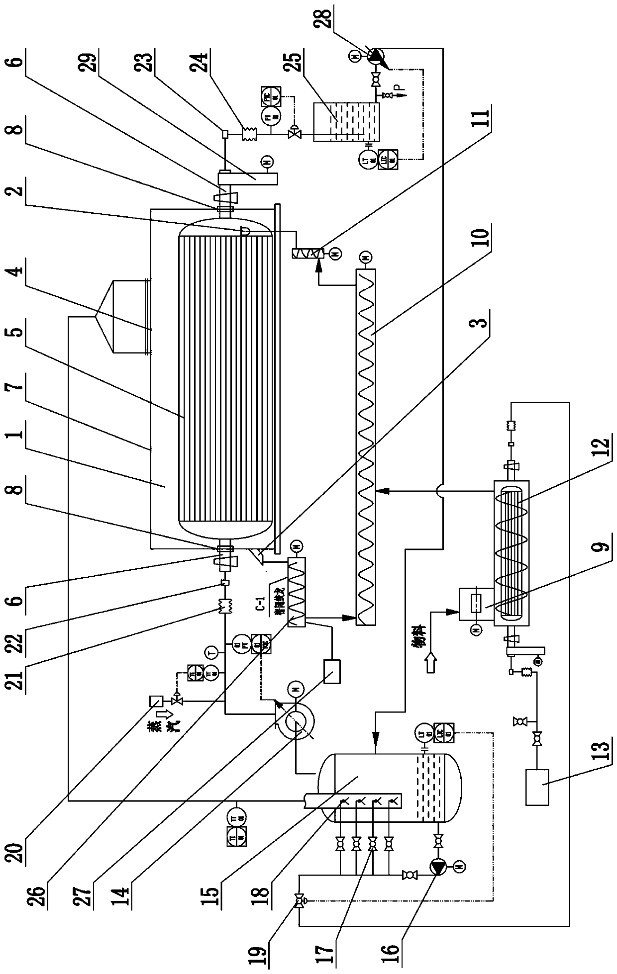 Mechanical Vapor Recompression Vacuum Tube Bundle Drying System