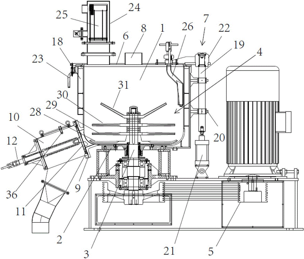 High-speed mixing machine for nanoscale microparticles for lithium batteries