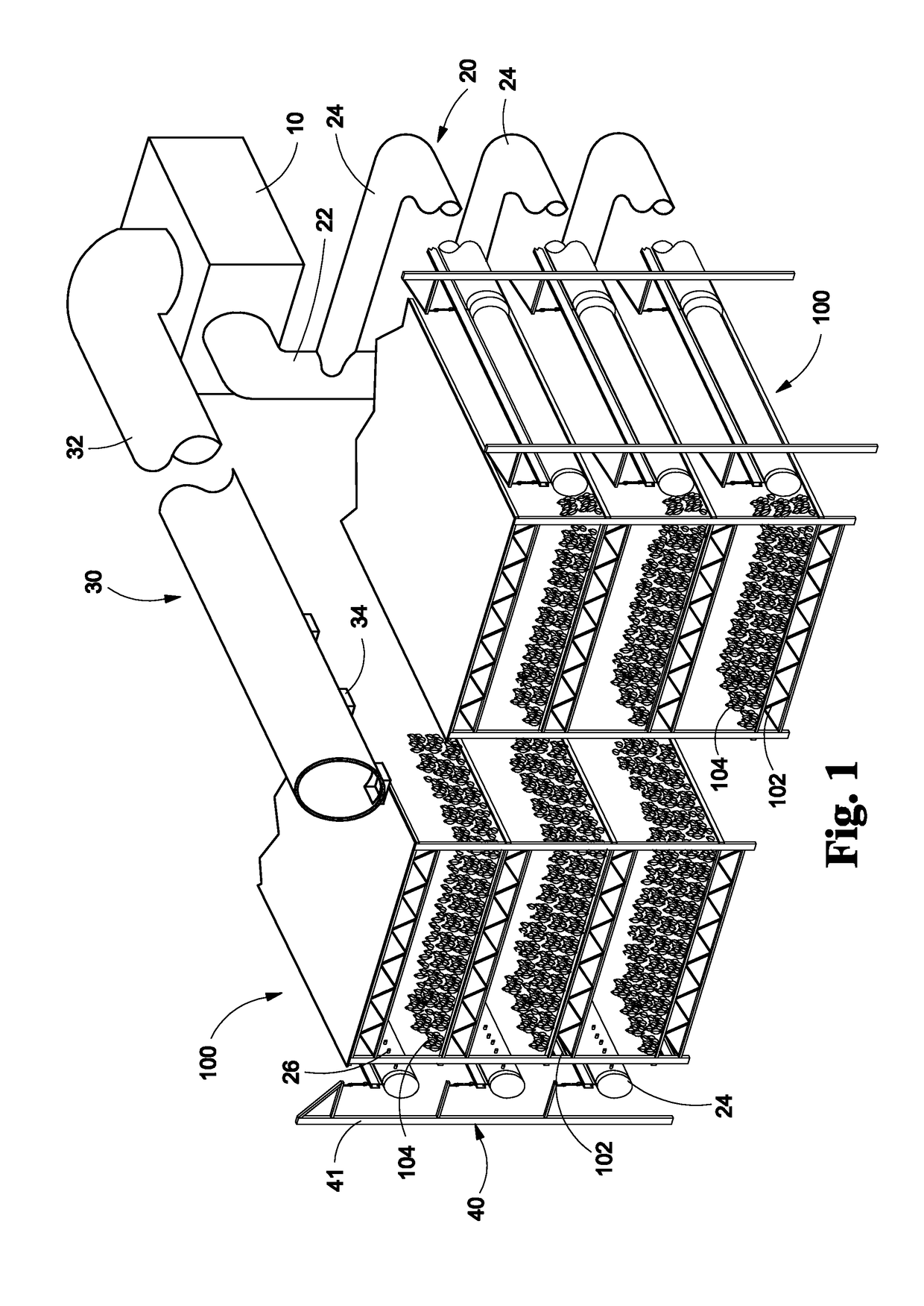 Multi-level horizontal air flow distribution system