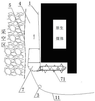 A small-scale mechanized coal mining method with flexible cover support in steeply inclined coal seam