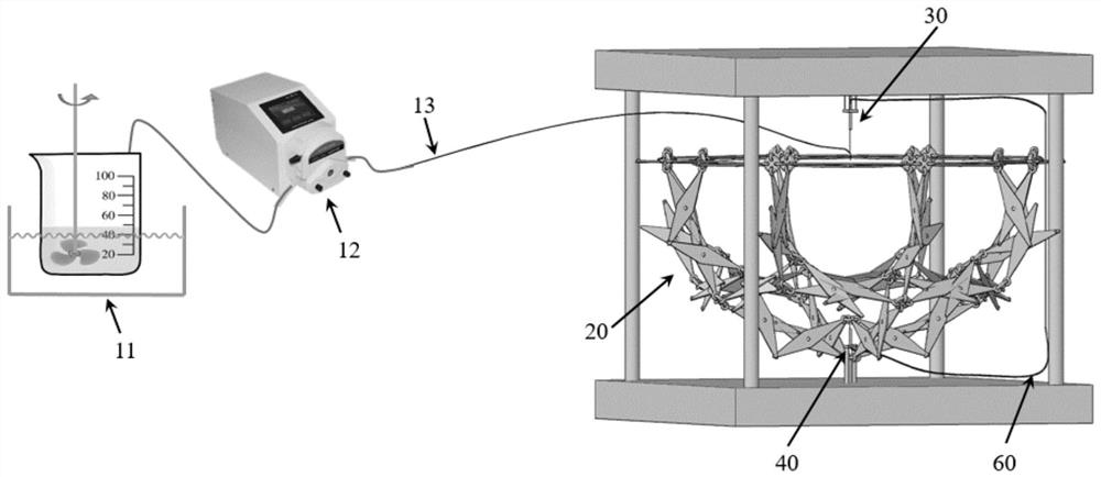 An electrospinning device for preparing uniform film thickness