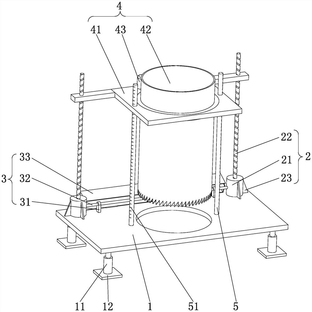 Seat gate cast-in-place pile construction device and construction method