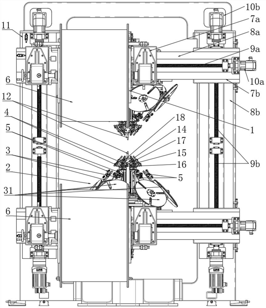 Superconducting cable vertical winding device based on strip-shaped material