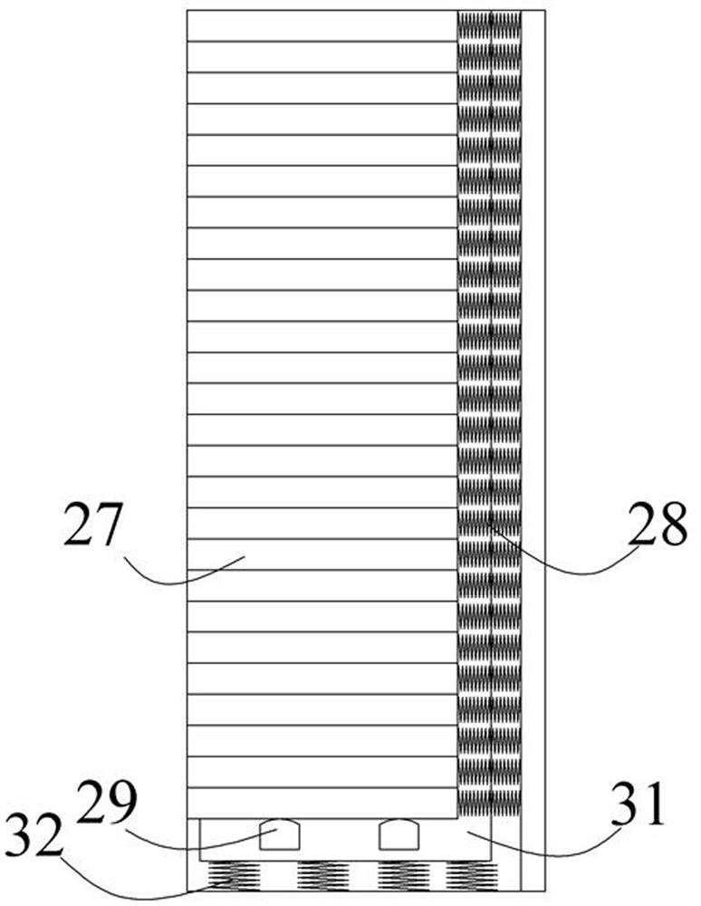 Device and method for testing large deformation interaction of impermeable wall and core wall