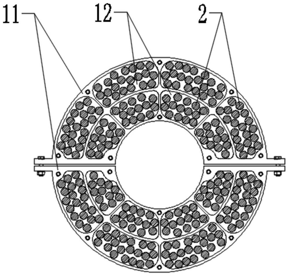 Shafting hoop type particle damping shock absorber and design method