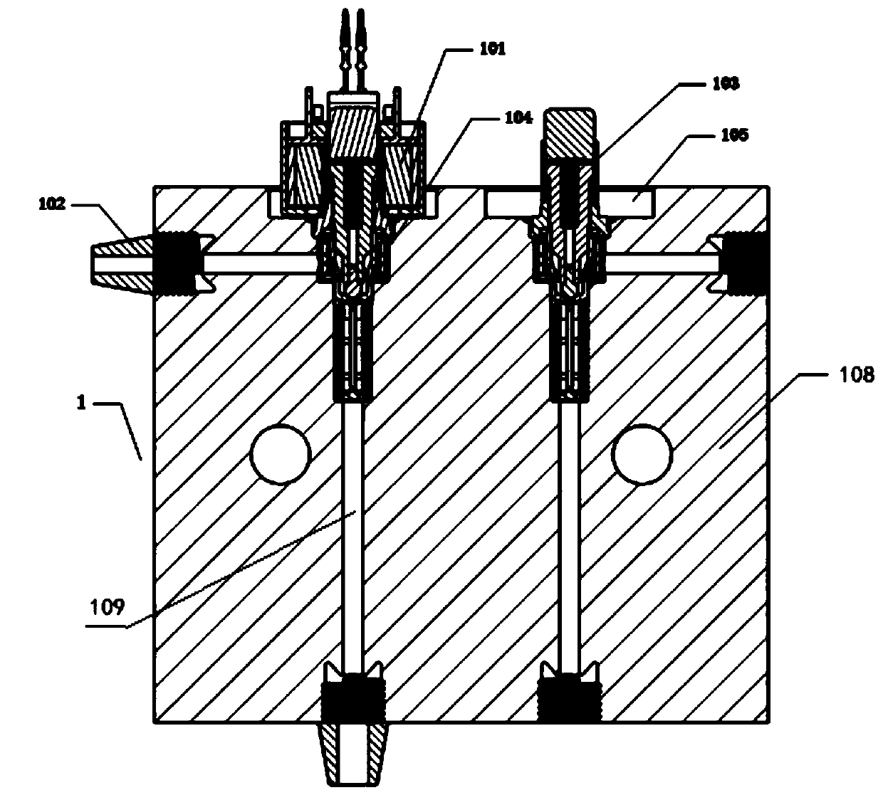 Device for testing sealing performance, pressure resistance and opening pressure of automobile electromagnetic valve