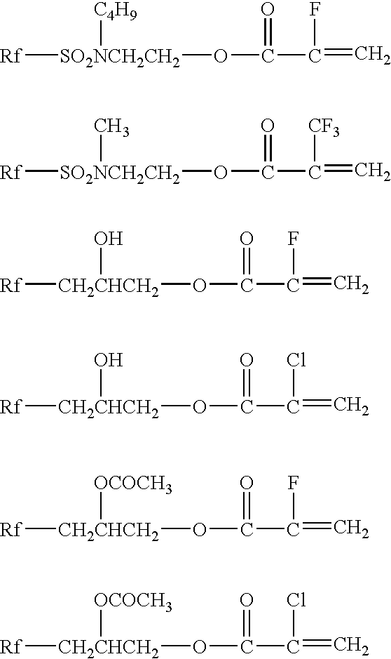 Treatment comprising water- and oil-repellent agent