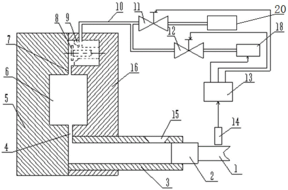 Die casting device of horizontal type cold chamber vacuum die casting machine and method for utilizing die casting device for die casting