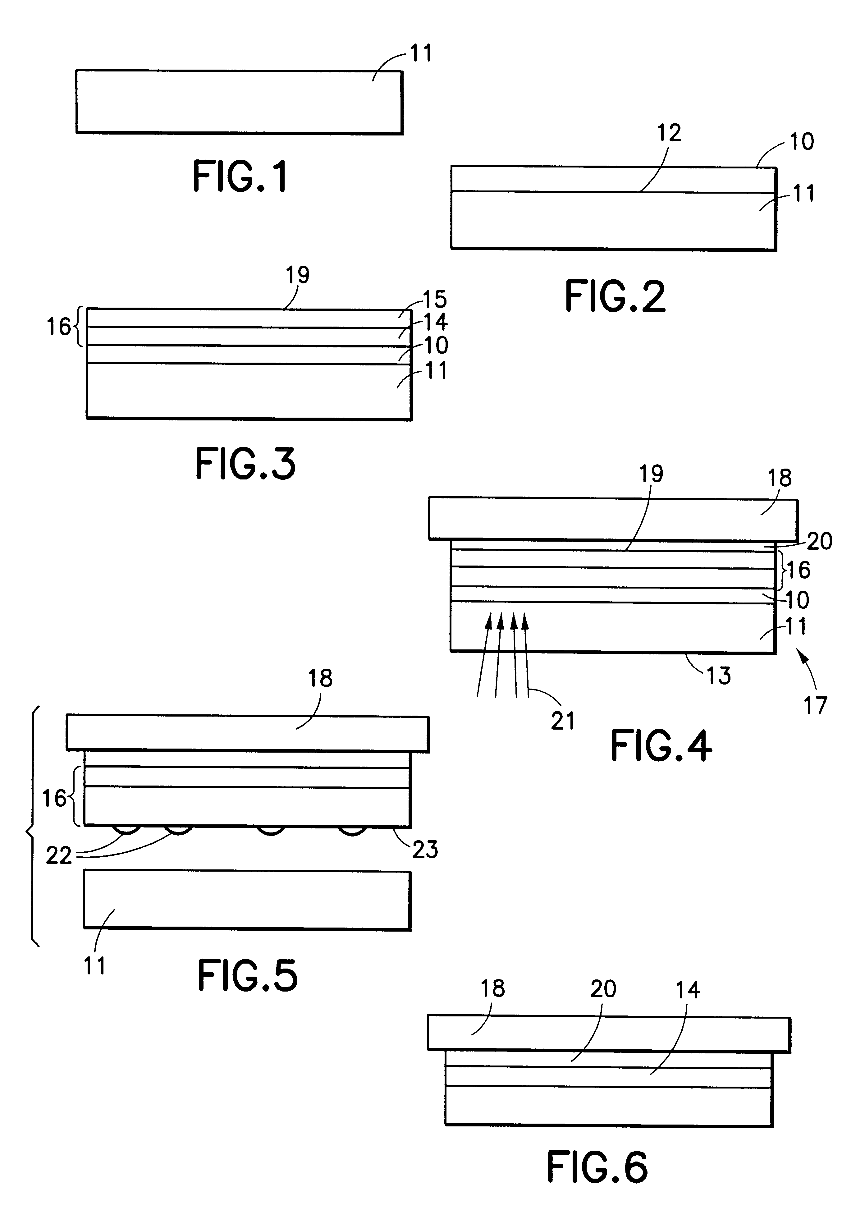Product and process for forming a semiconductor structure on a host substrate