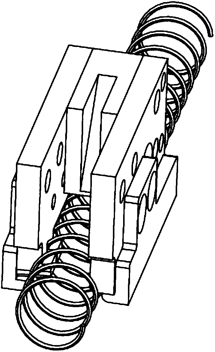 Shear mechanism for cutting spiral coil and then bending countersink head