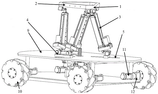 Structural dimension parameter adjustable Mecanum wheel type mobile robot