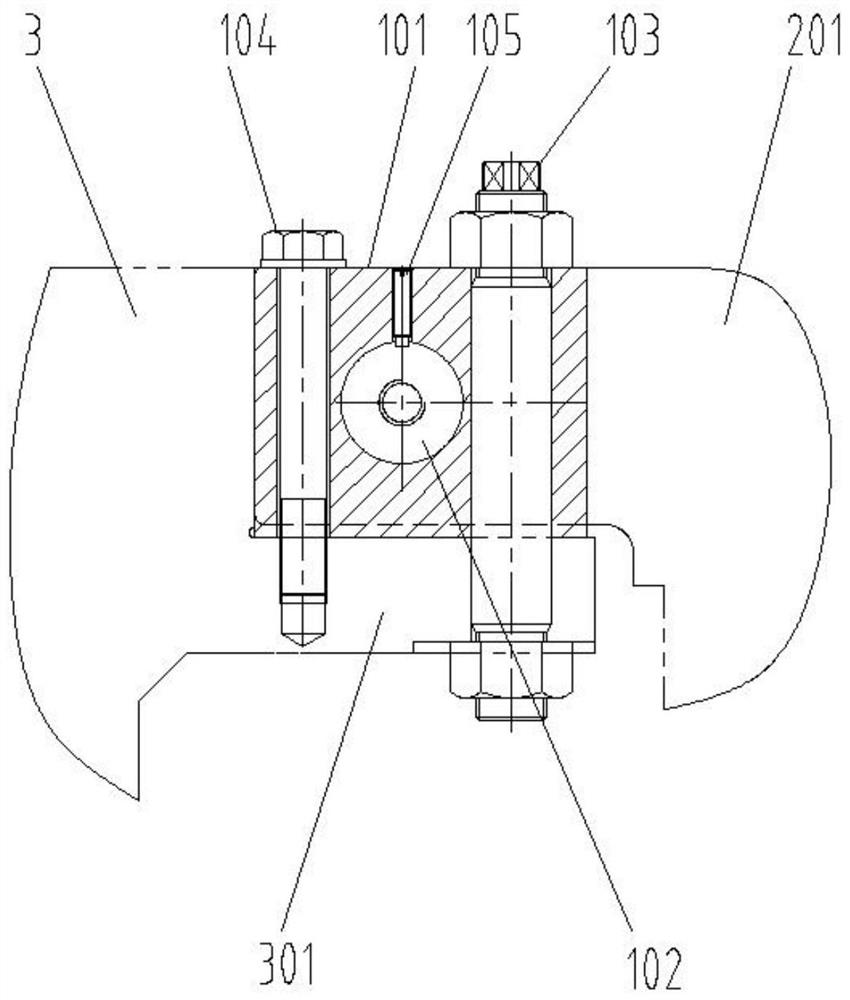 Novel cat claw structure used for small steam turbine