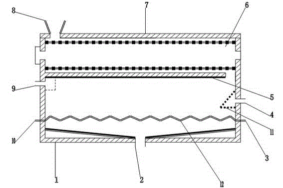 Fast, energy-saving and environmentally-friendly glass breaking and melting device