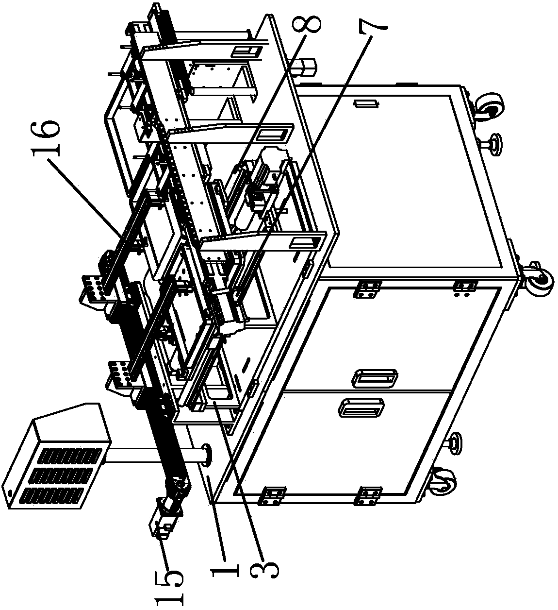 Transverse conveying mechanism for automatic film covering machine