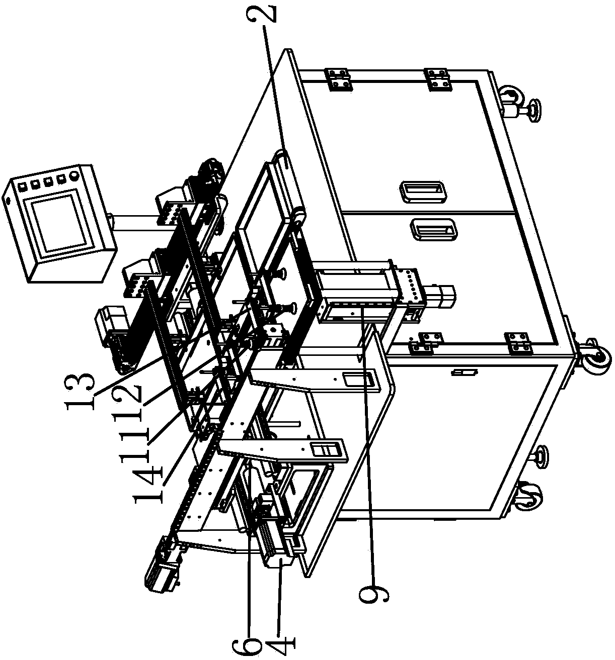 Transverse conveying mechanism for automatic film covering machine