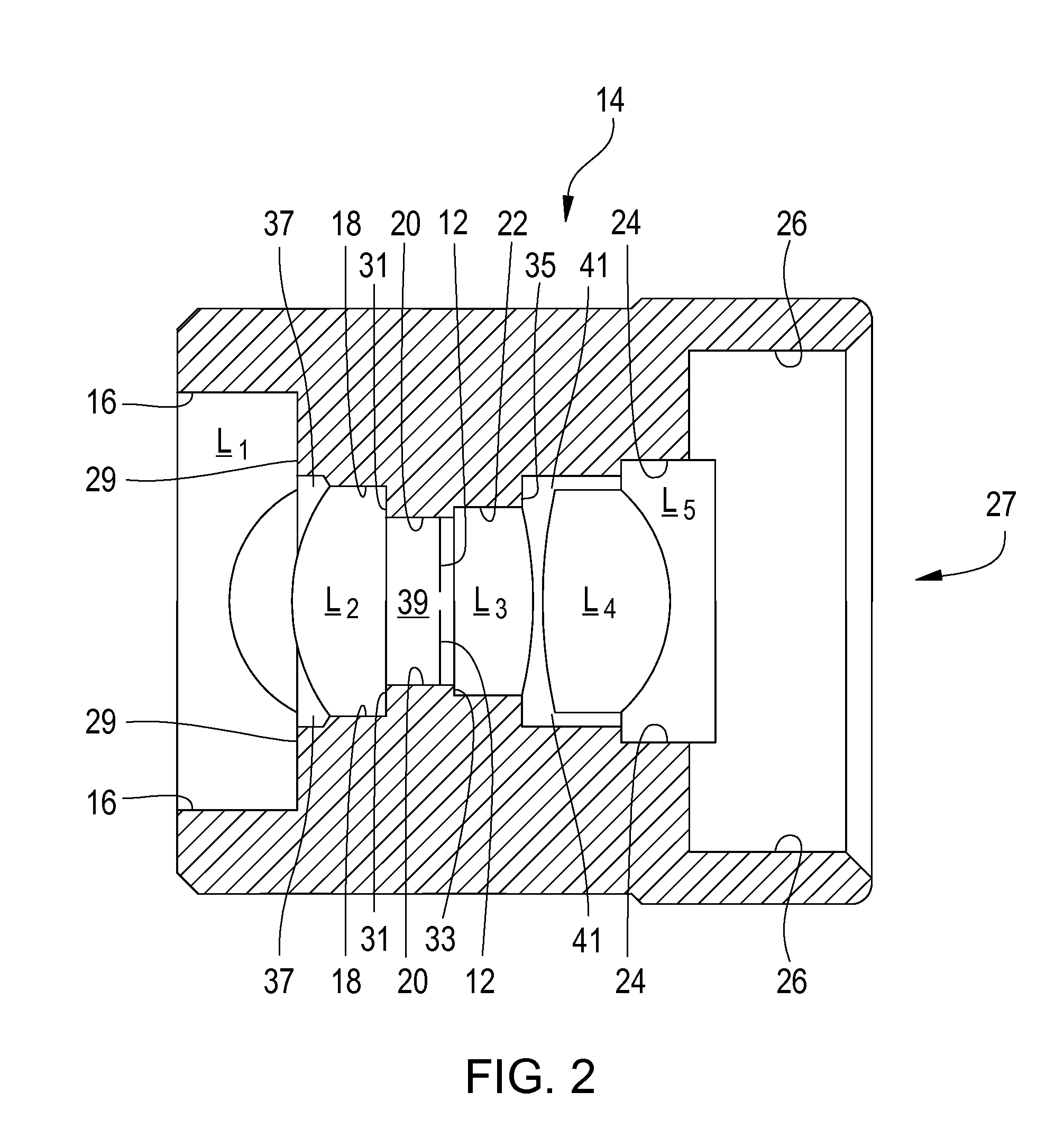 Endoscope objective lens and method of assembly