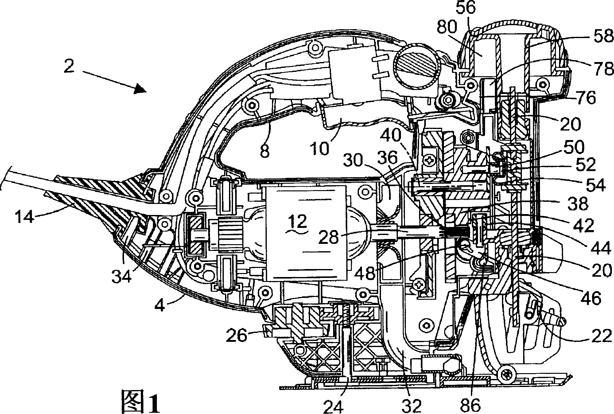 Support assembly for output shaft of reciprocating power tool