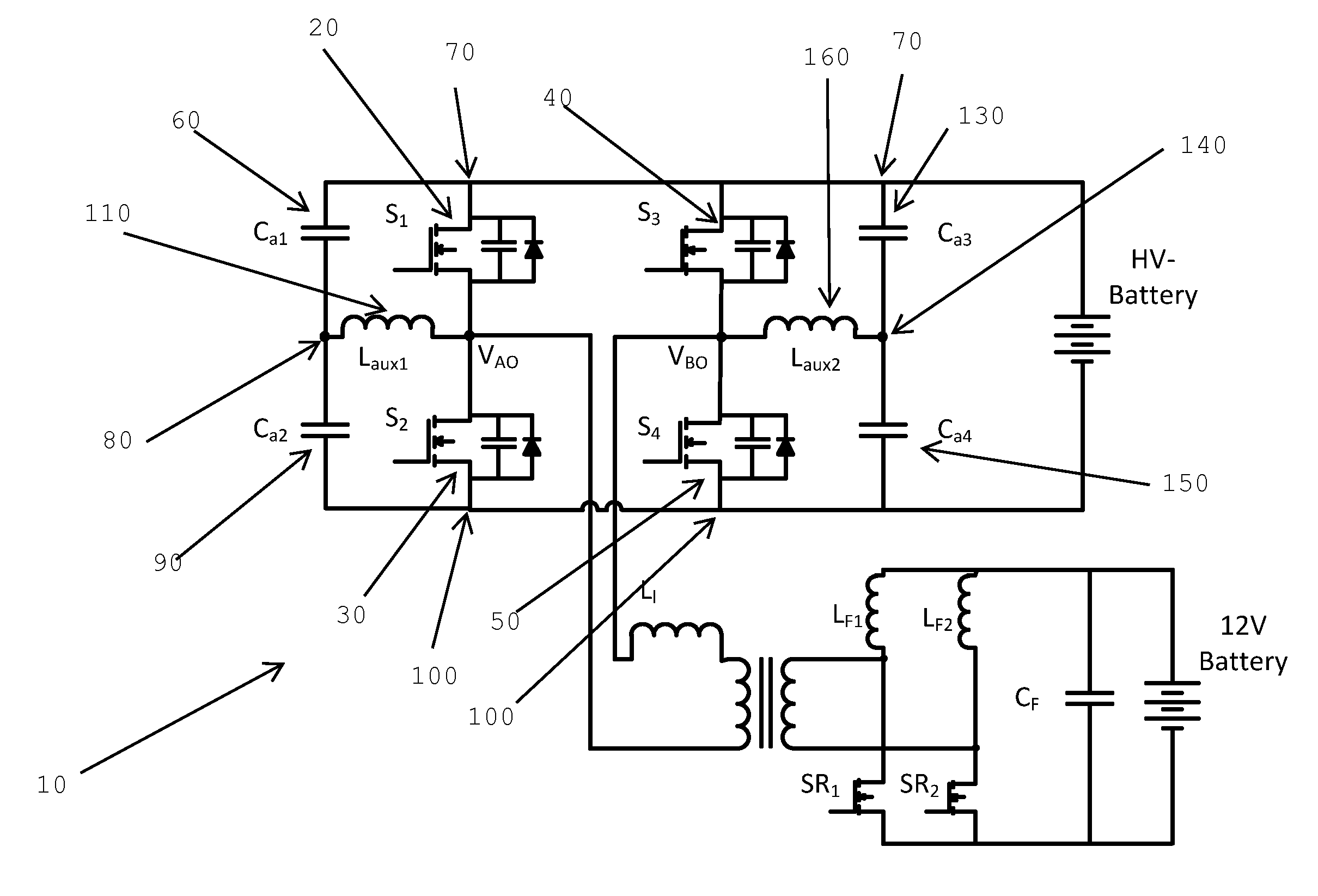 Load adaptive variable frequency phase-shift full-bridge dc/dc converter