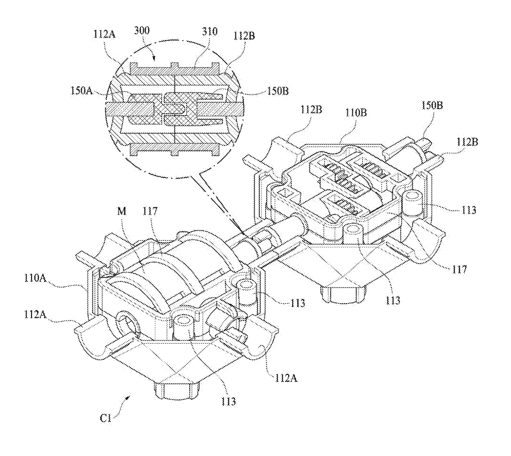 Power transmission apparatus and built-up type toy including the same