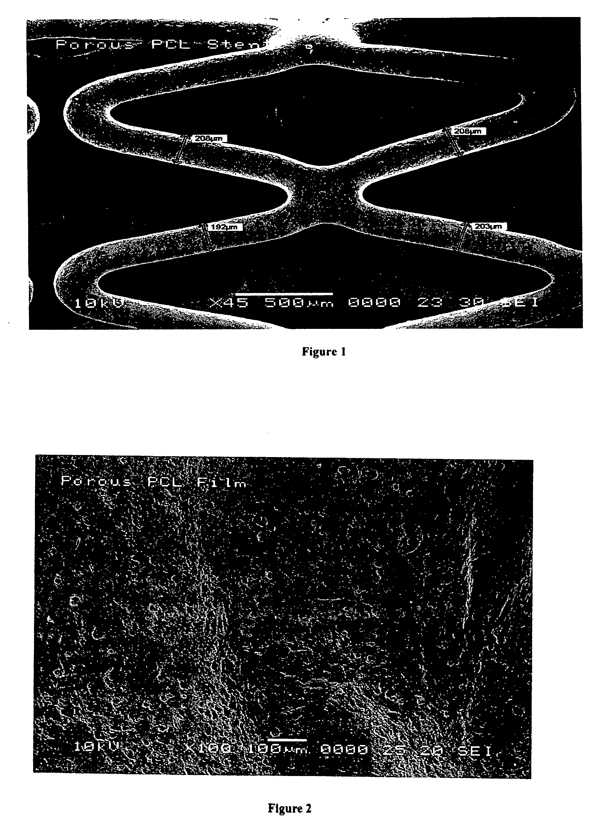 Medical device having a surface including a biologically active agent therein, and methods