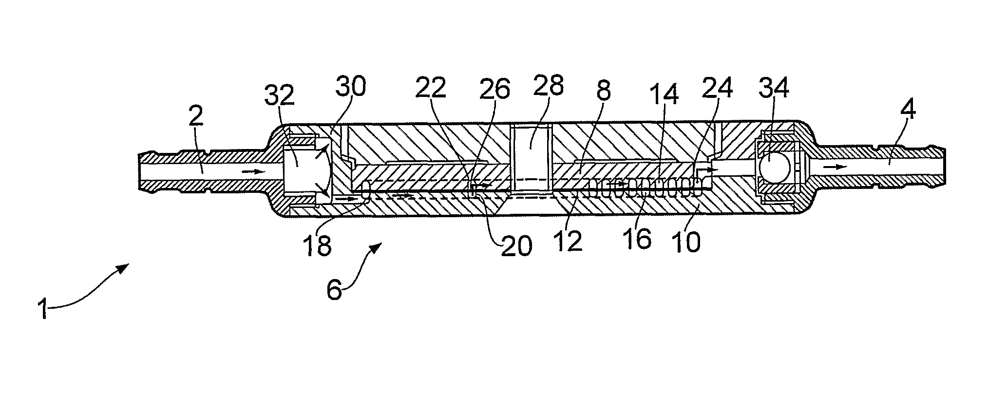 Device for controlling the rate of flow of a fluid