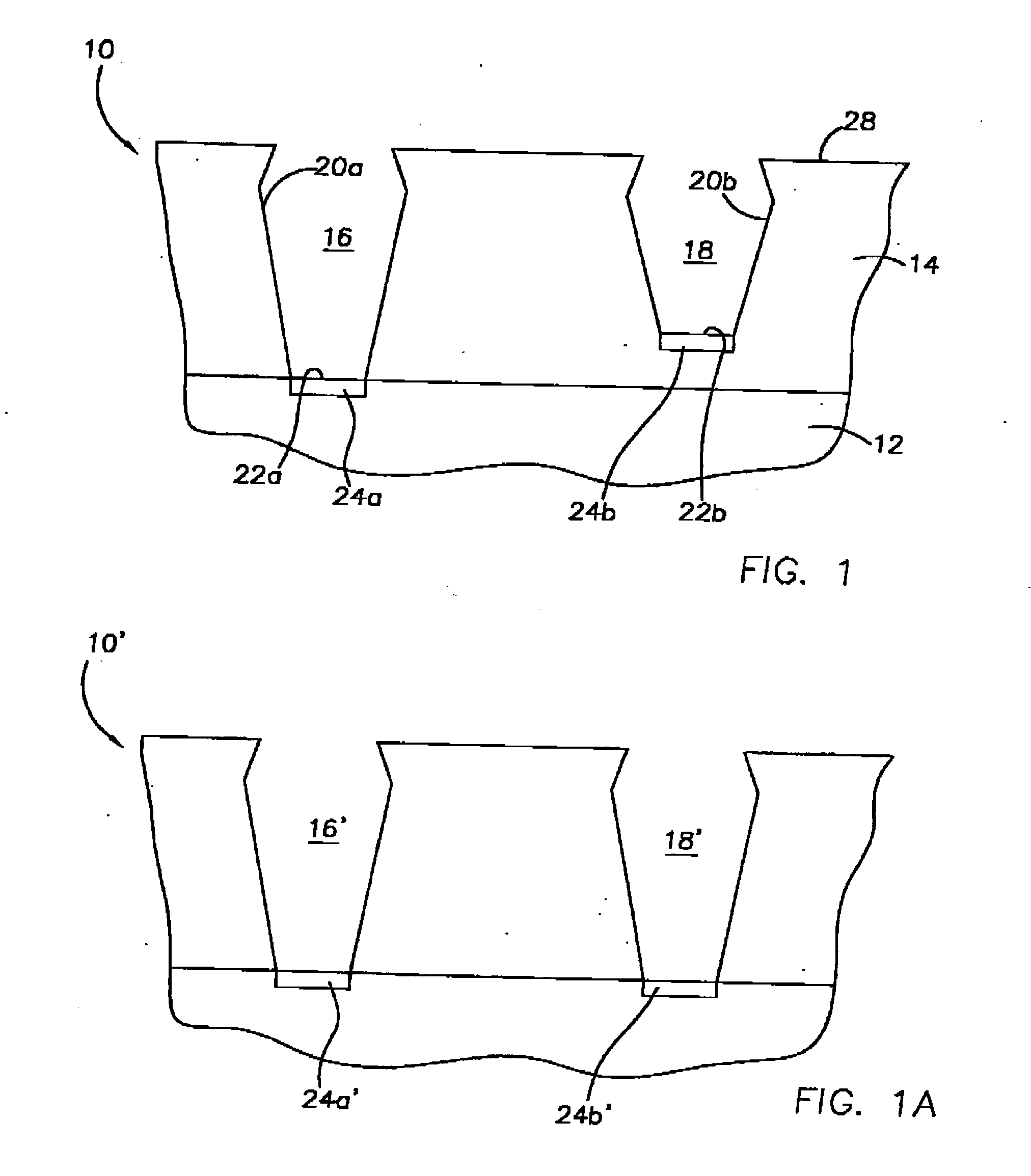 Method for filling electrically different features