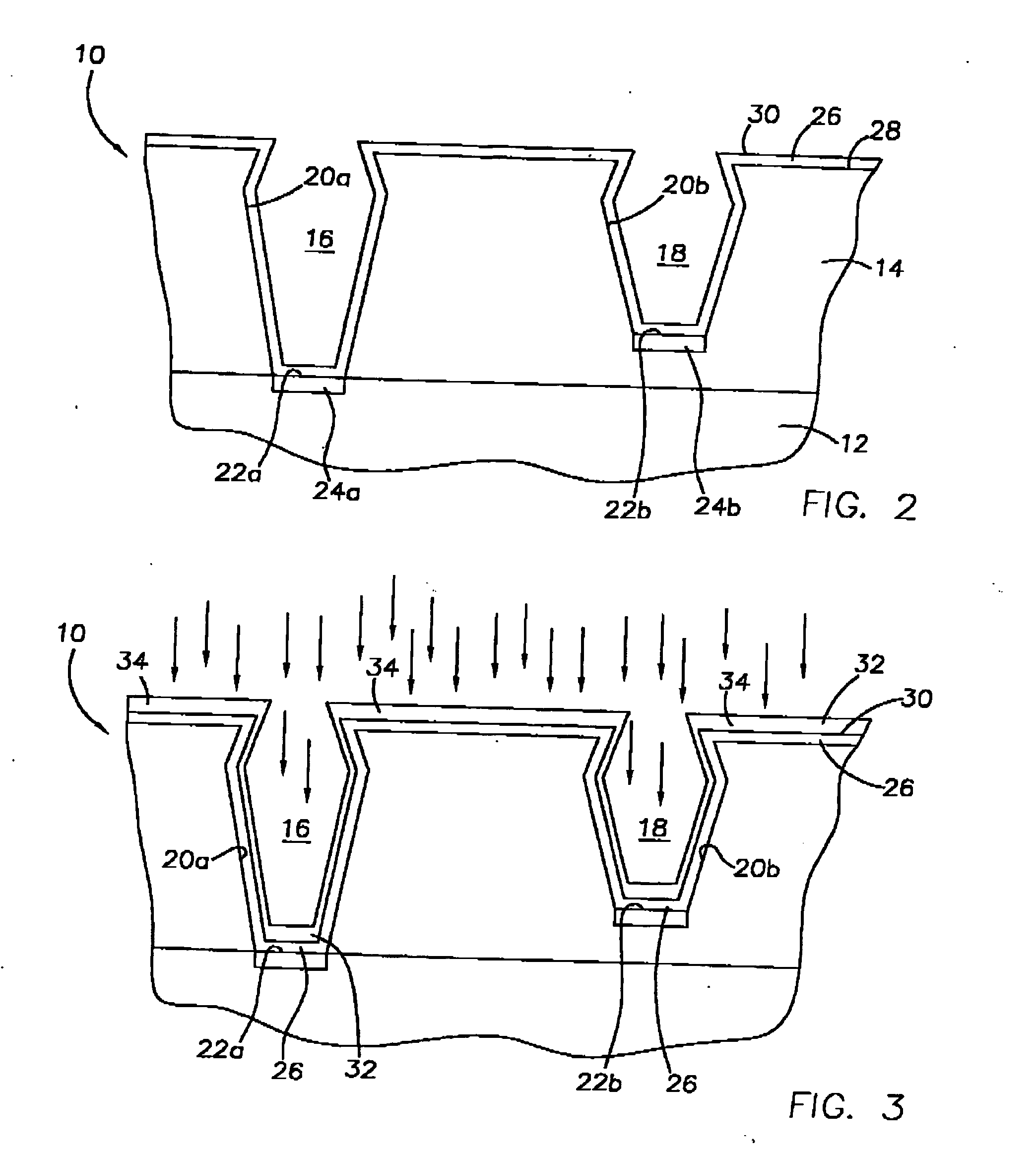 Method for filling electrically different features