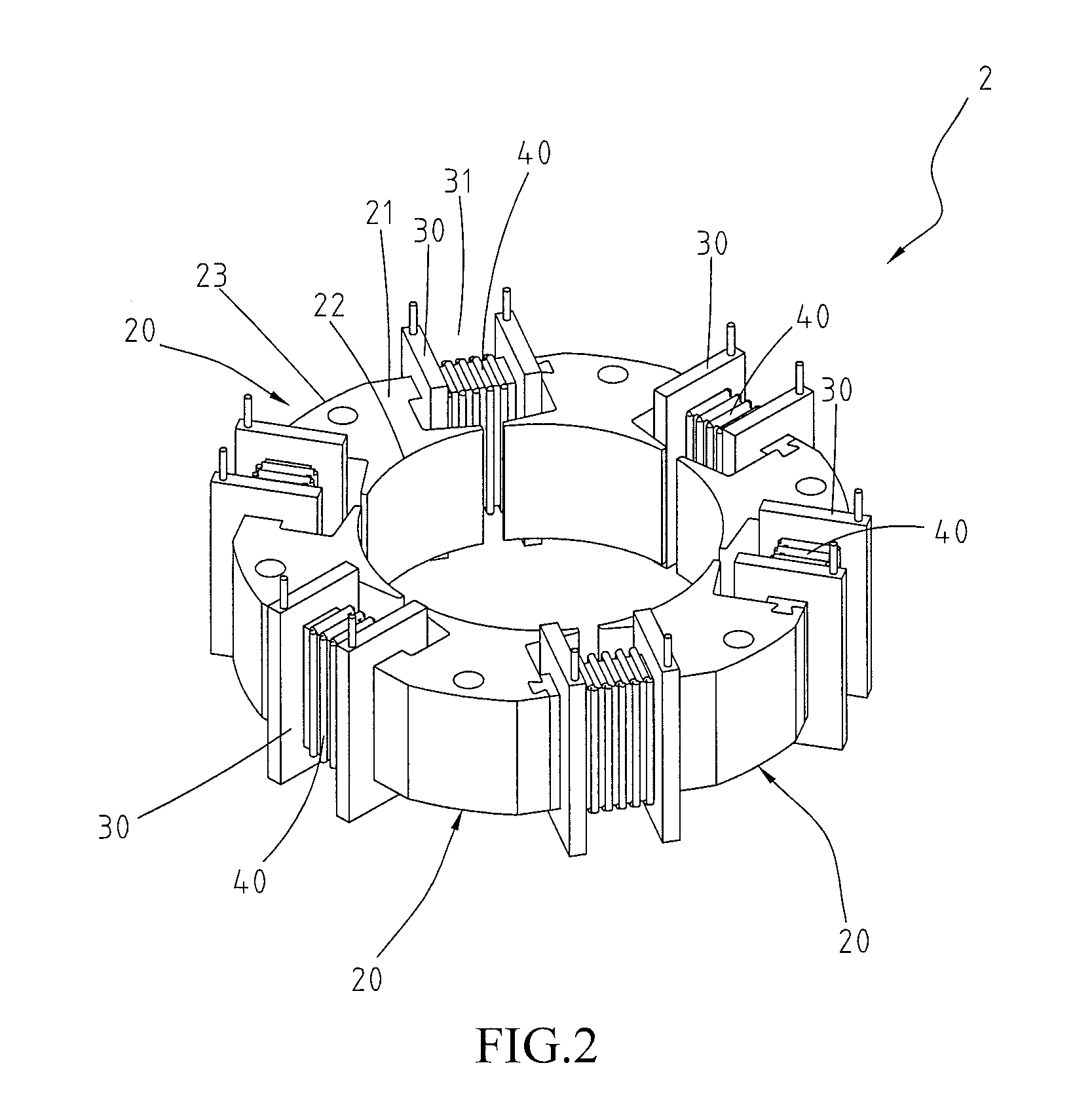 Stator of motor, stator unit and manufacturing method thereof
