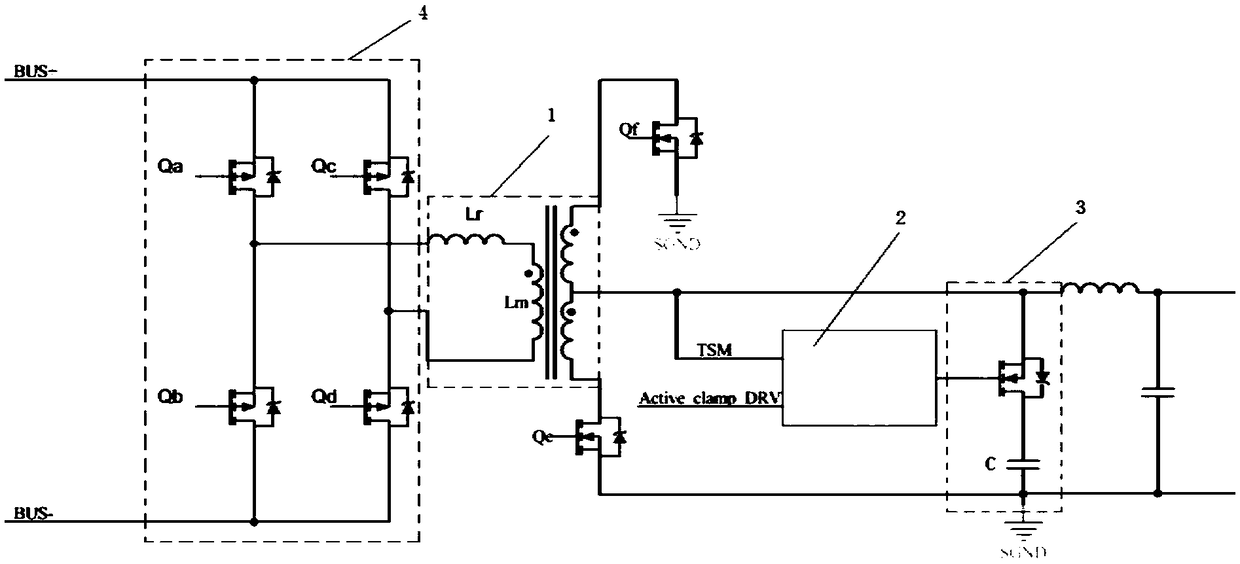 Control circuit for restraining phase shift full-bridge secondary side voltage oscillation