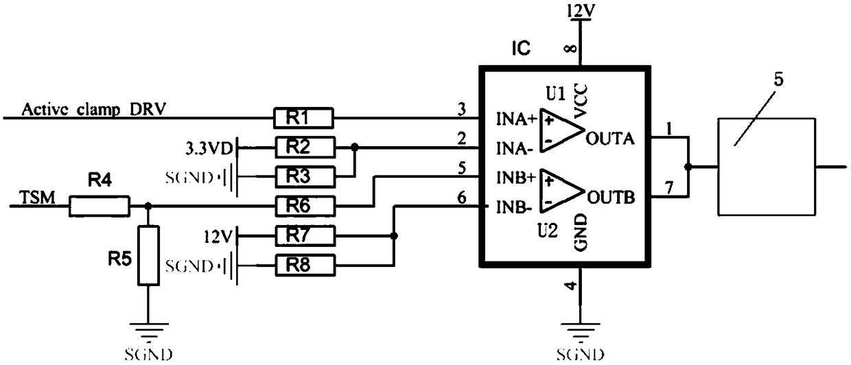 Control circuit for restraining phase shift full-bridge secondary side voltage oscillation