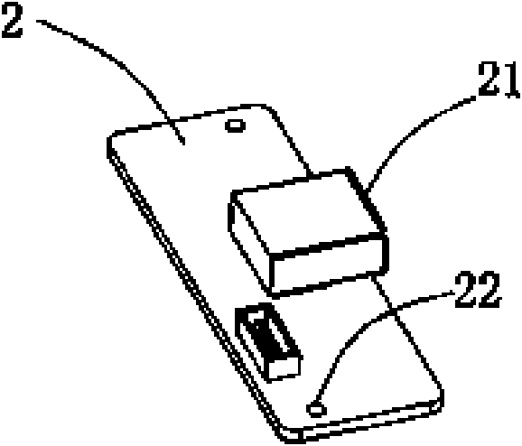 Fixing device for television receiving box of panel television