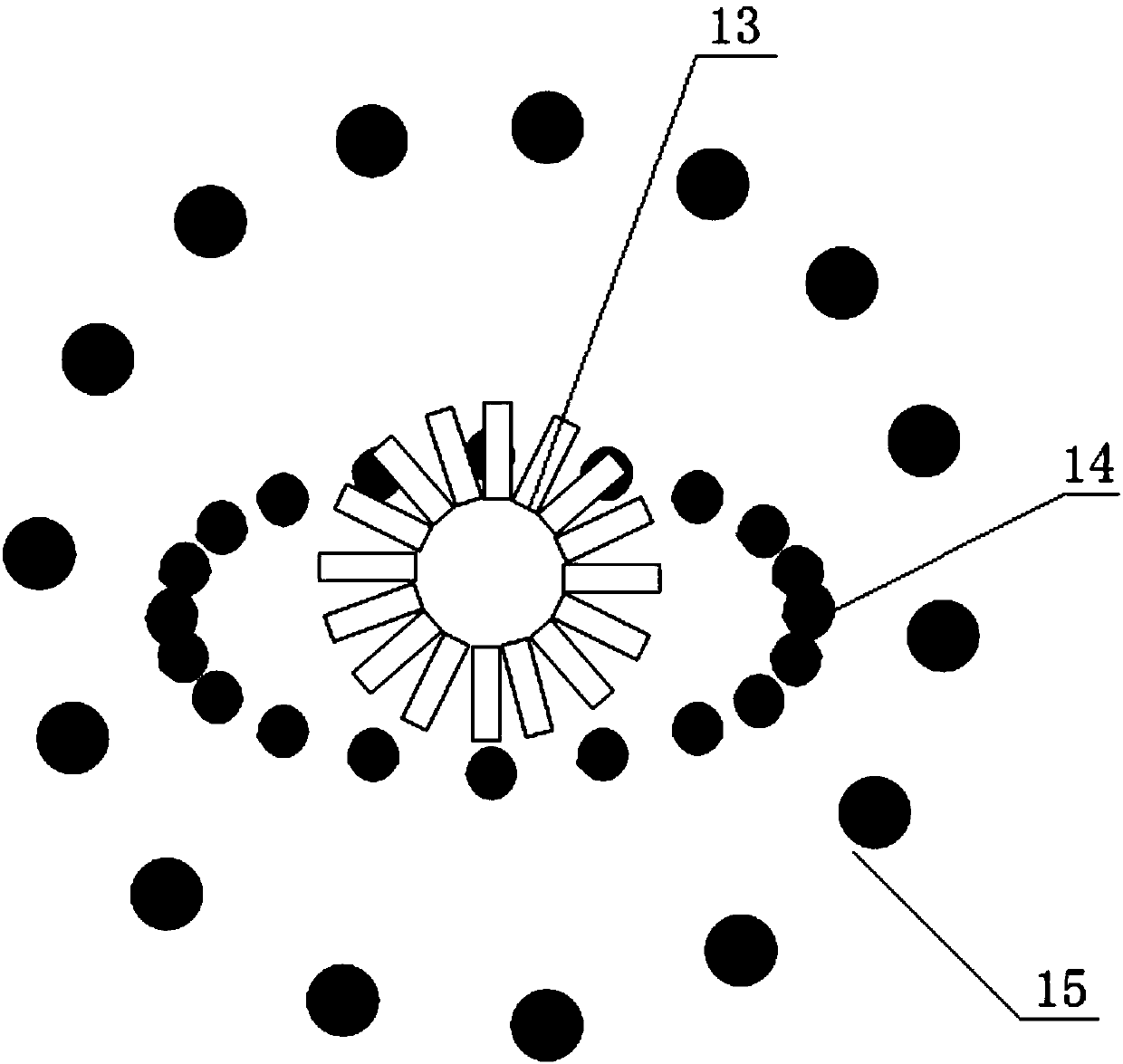 A kind of firework bomb with compound effect and dynamic coordination