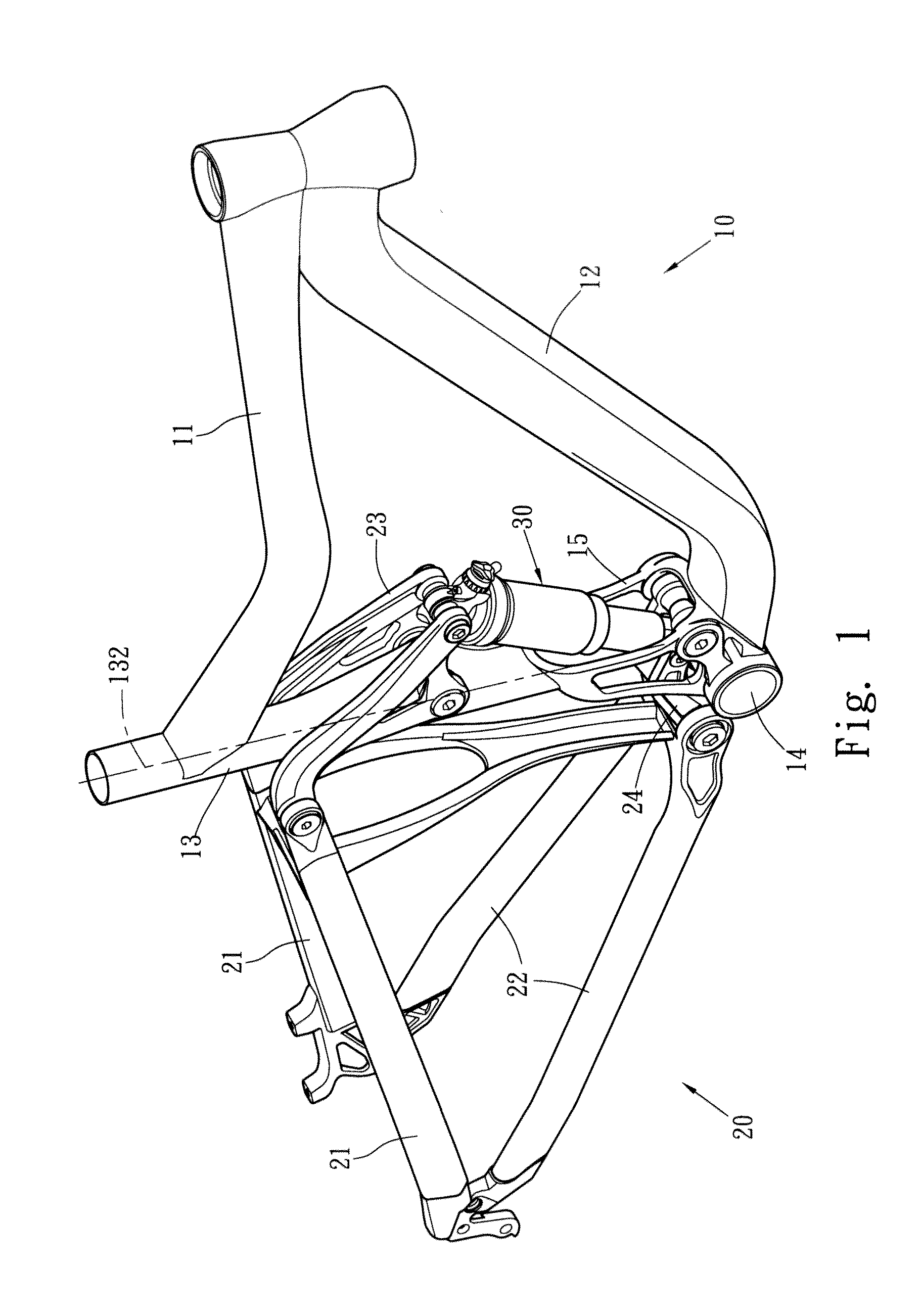 Rear suspension system for bicycles