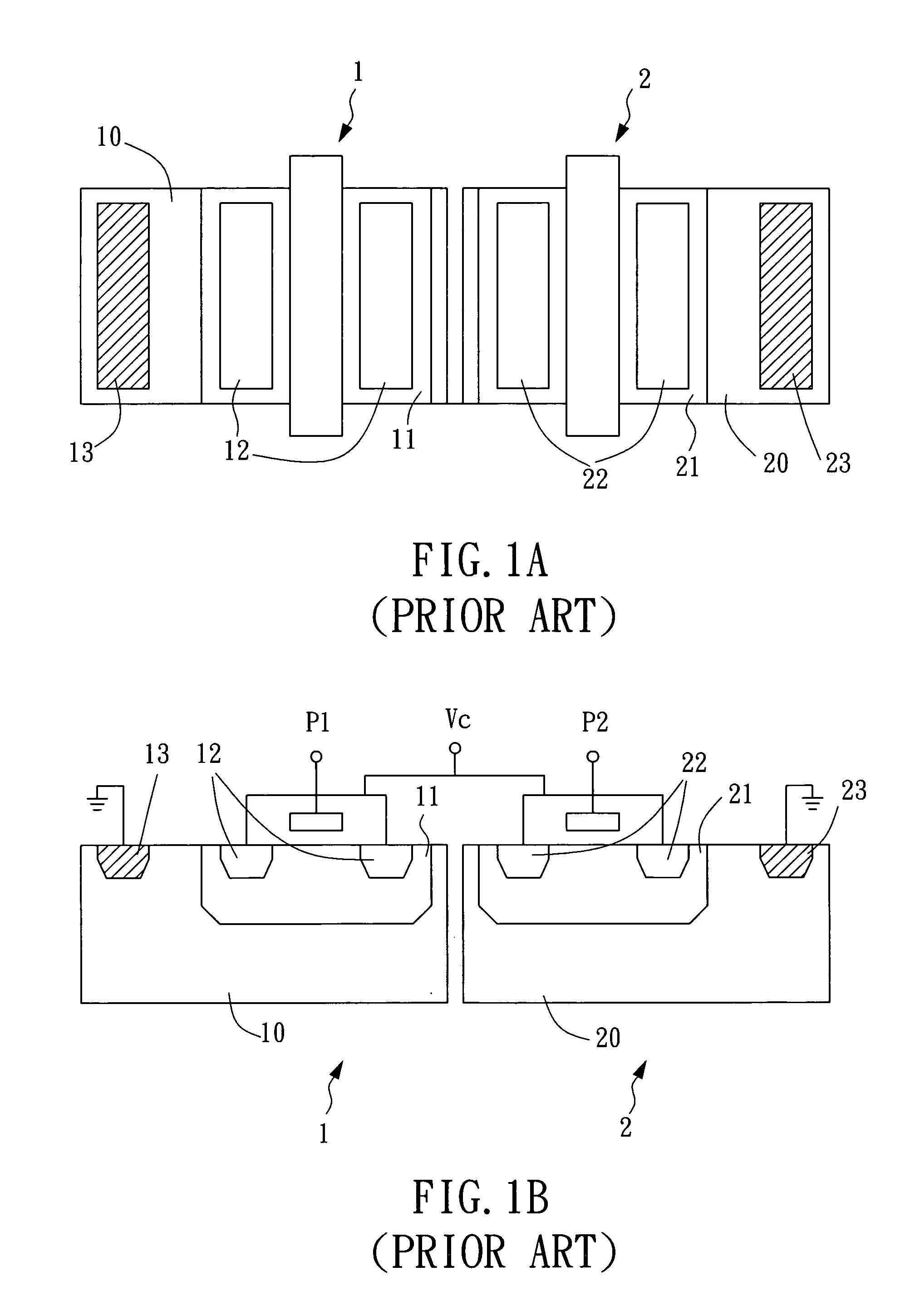 Integrated circuit for differential variable capacitors