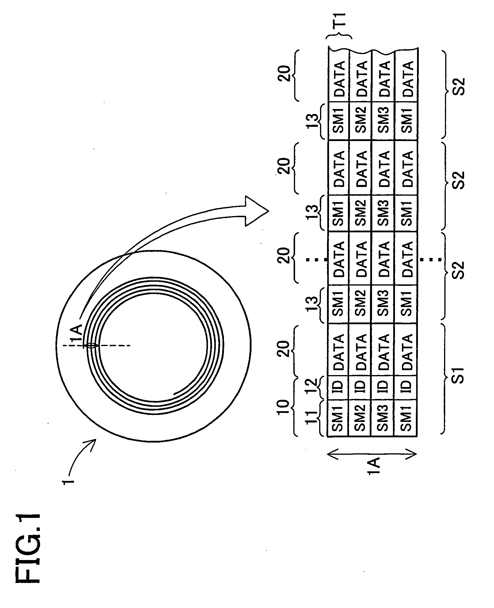 Optical disk, optical disk access device and access method