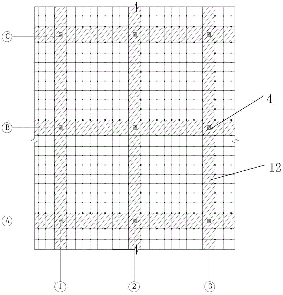 Whole collapse preventing high and large formwork supporting system