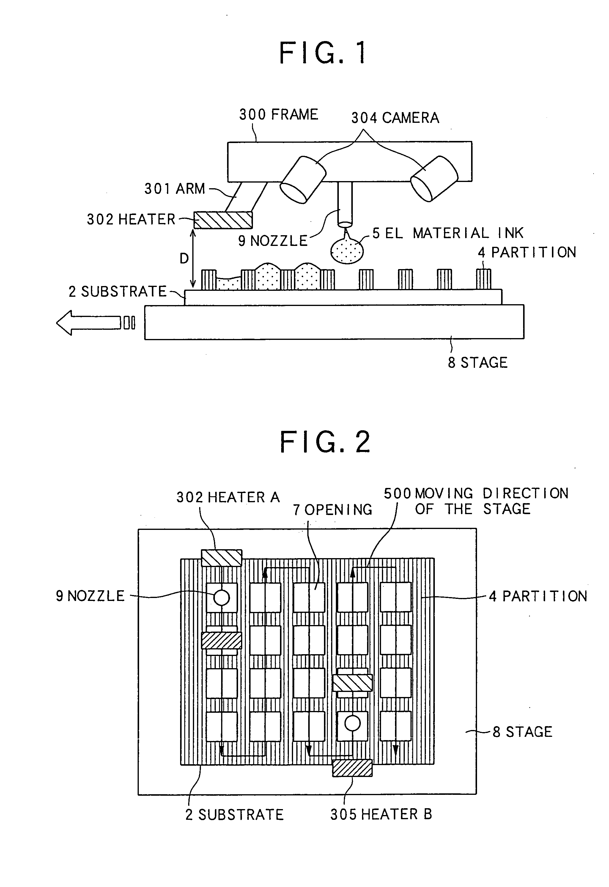 Method and apparatus for manufacturing organic EL display and color filter by ink jet method