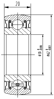 Locking force adjustable separated full-contact bearing support special for constant-velocity universal joint assembly