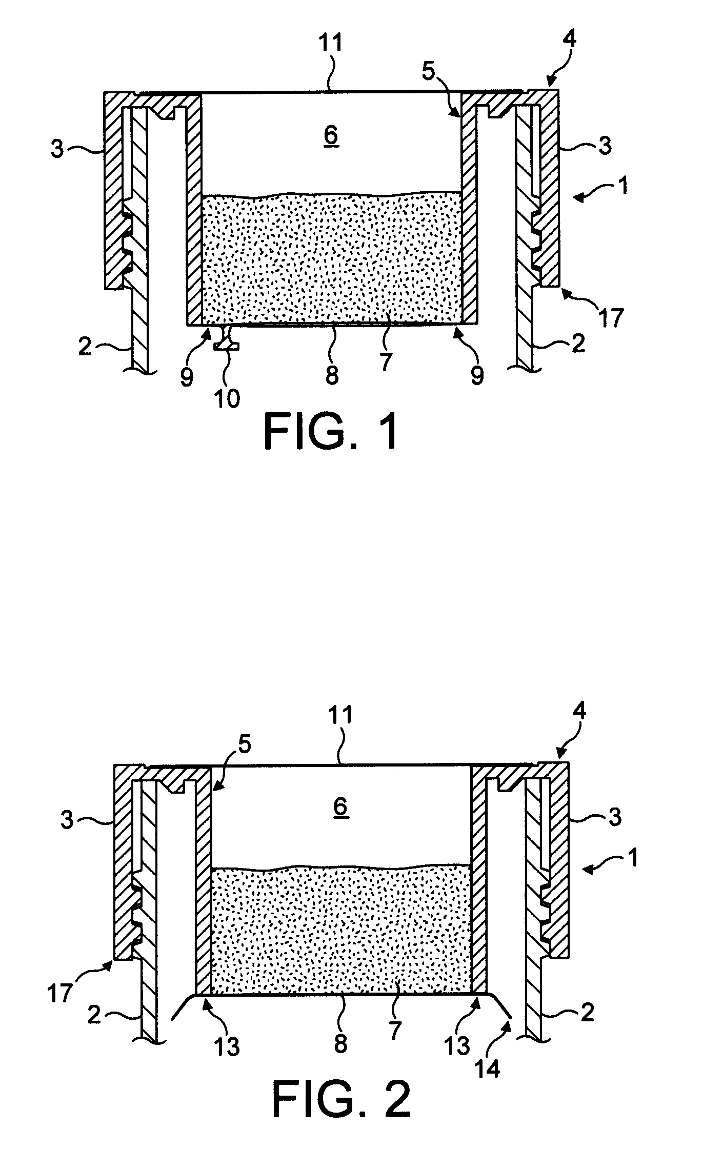 Closure with built-in storing compartment