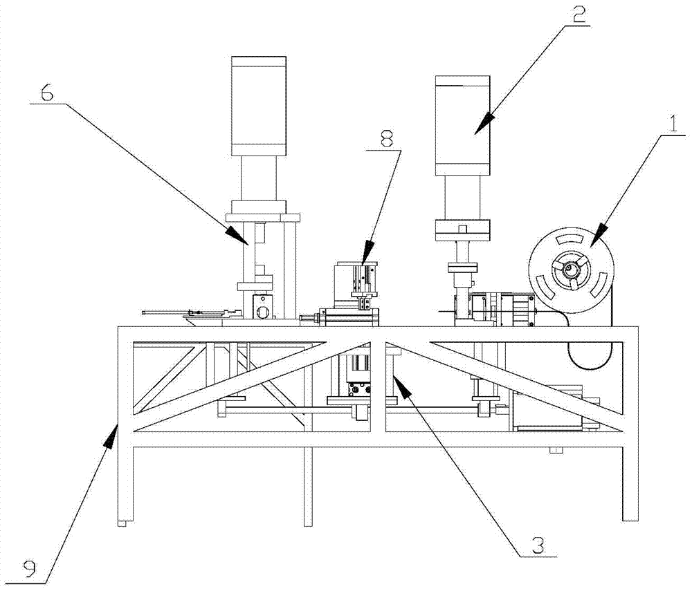 Automatic cutting and crimping machine for flat braided wire