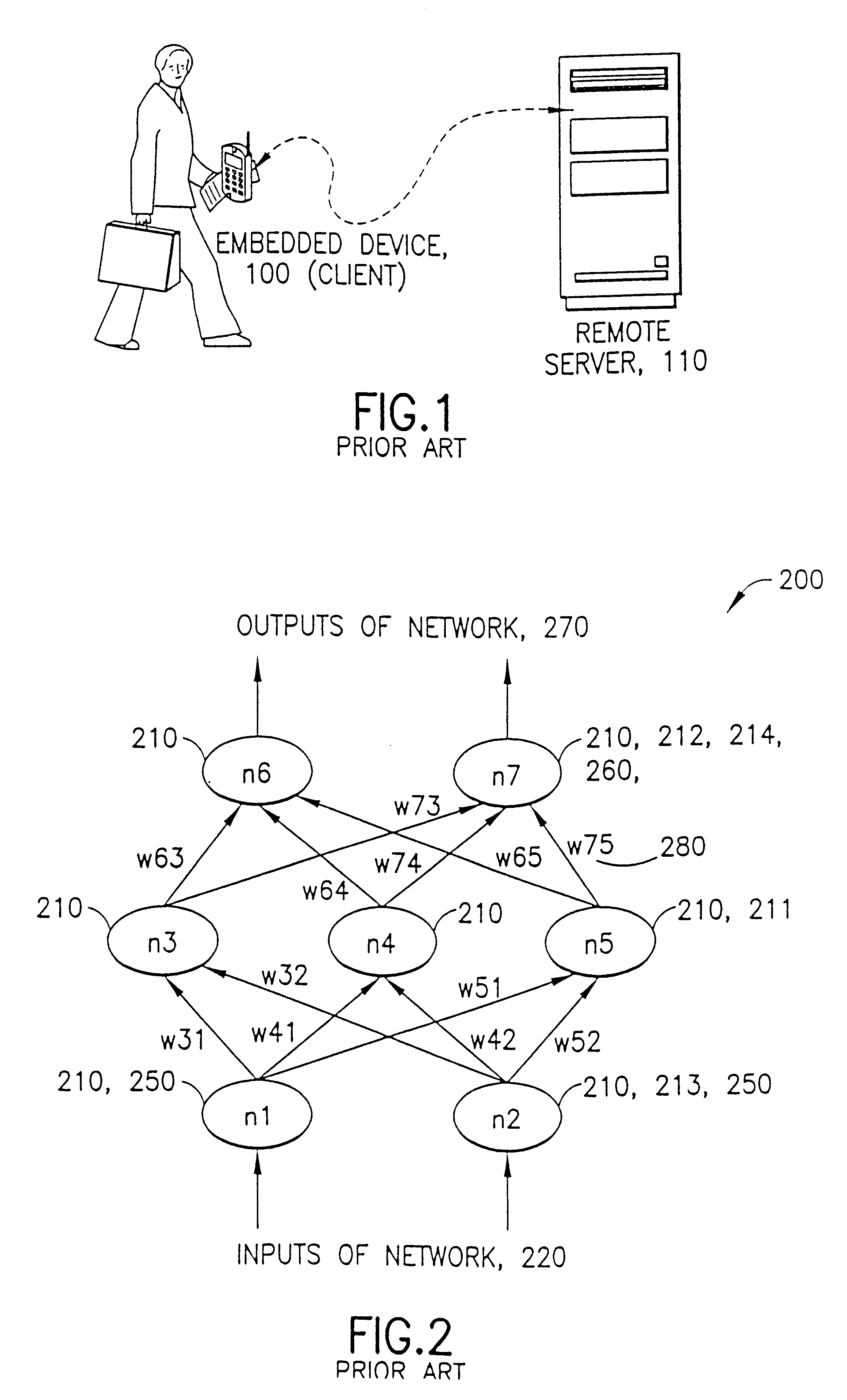 Method and apparatus for executing neural network applications on a network of embedded devices