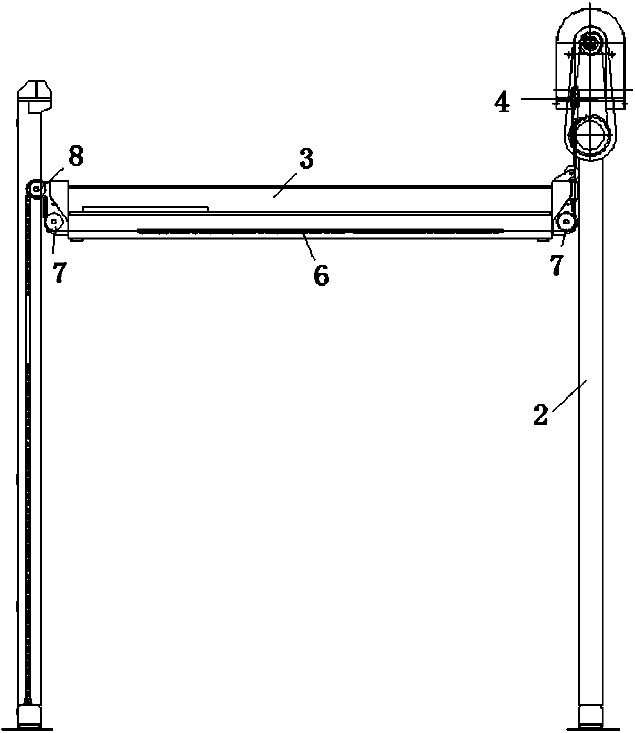 Two-layer simple lifting parking equipment
