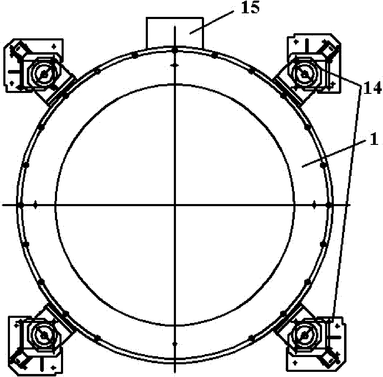 Hook-type electromagnetic field device of full-diameter single crystal furnace