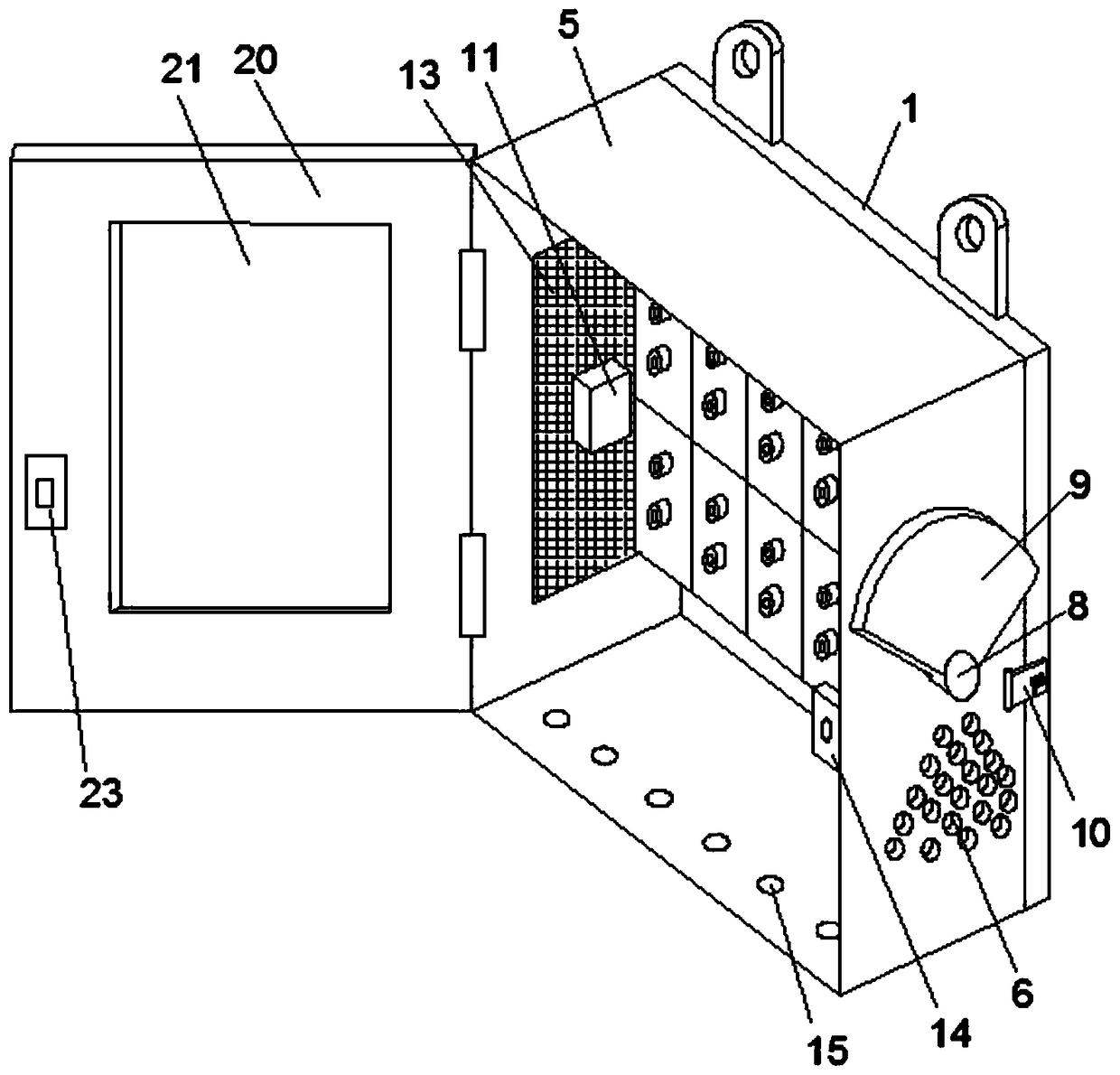 Multifunctional optical fiber distribution box for communication device