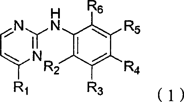 N-phenyl-2-pyrimidine-amine derivatives and process for the preparation thereof